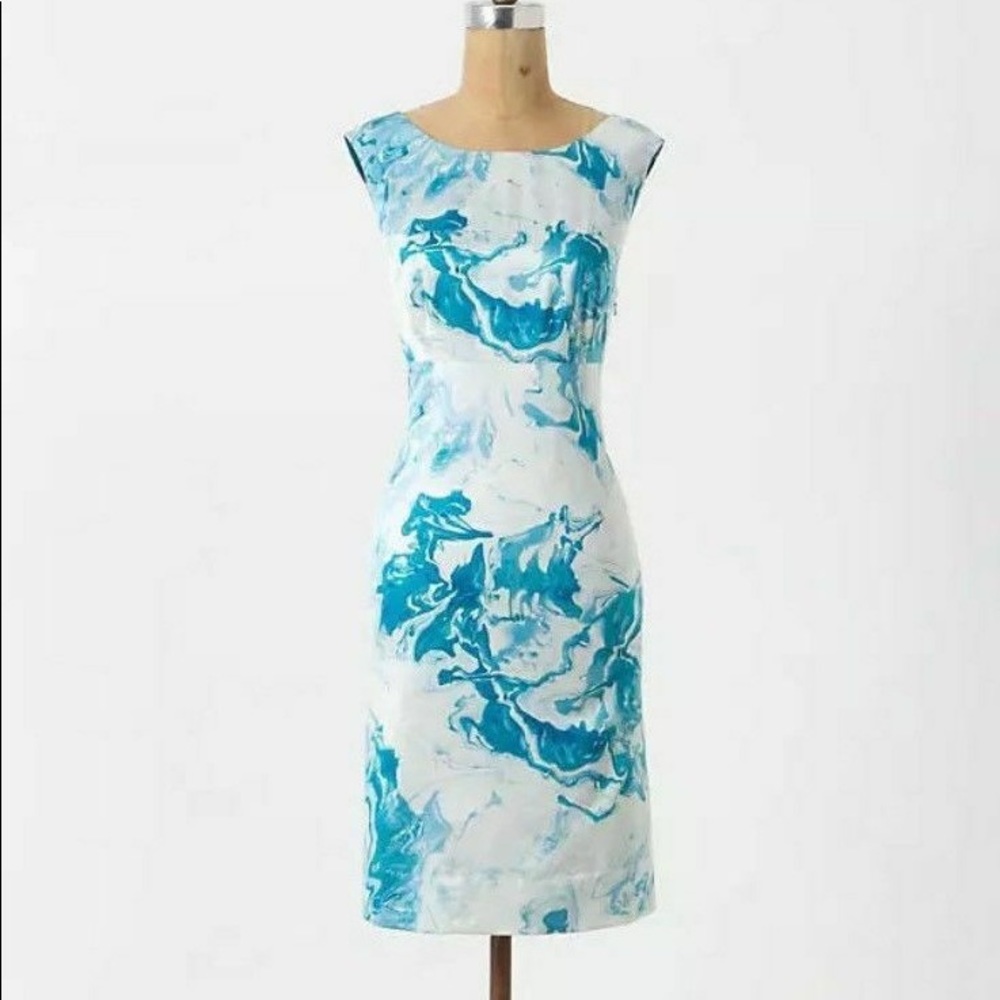 Anthropologie Maeve Marble Waters Dress